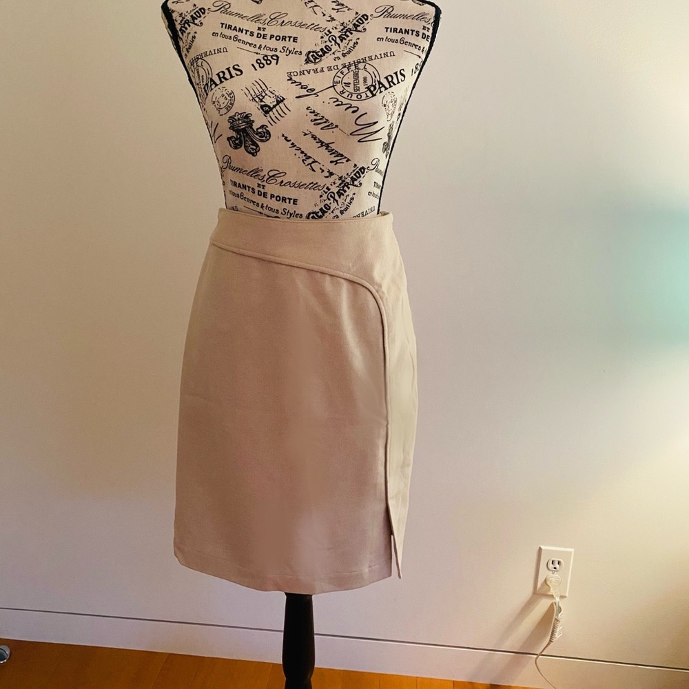 Thierry Mugler beige wool skirt size F38